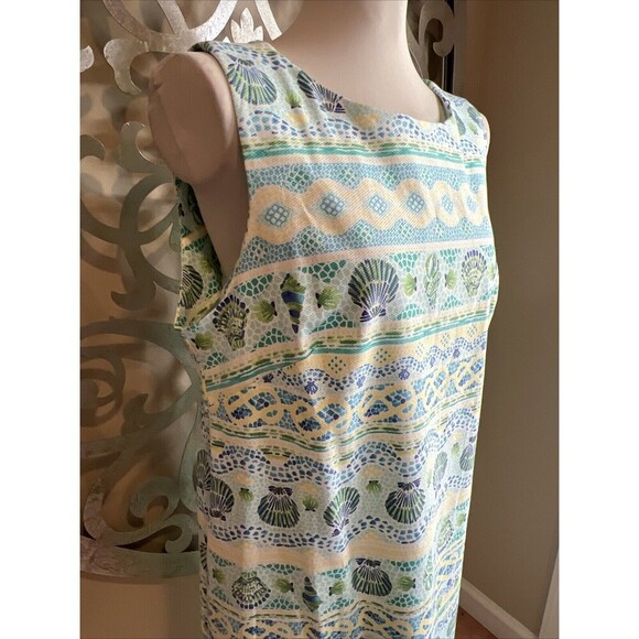 Talbots Dress Size 14 Seashell White Open Bow Back Sleeveless Shift NEW NWT - Picture 3 of 11